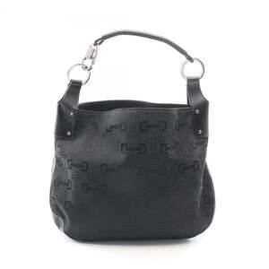 GUCCI Black Leather Shoulder Bag